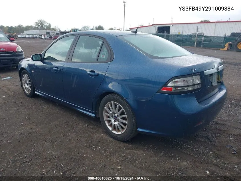 2009 Saab 9-3 2.0T VIN: YS3FB49Y291009884 Lot: 40610625