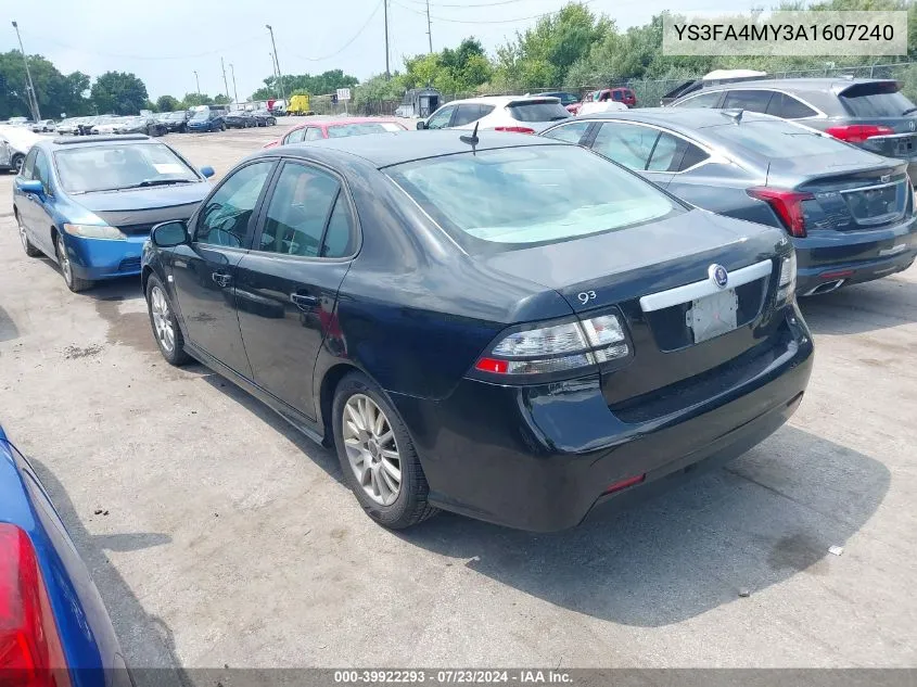 2010 Saab 9-3 VIN: YS3FA4MY3A1607240 Lot: 39922293