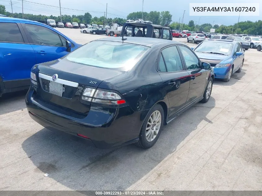 2010 Saab 9-3 VIN: YS3FA4MY3A1607240 Lot: 39922293