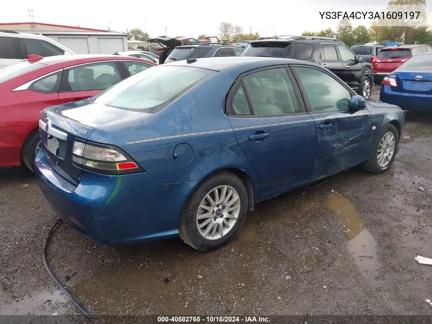 2010 Saab 9-3 VIN: YS3FA4CY3A1609197 Lot: 40582765