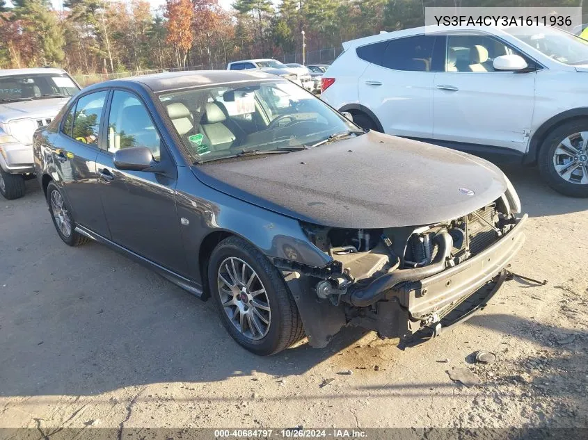 2010 Saab 9-3 VIN: YS3FA4CY3A1611936 Lot: 40684797