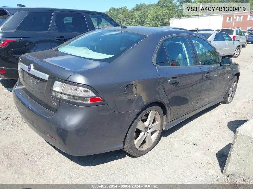 2011 Saab 9-3 VIN: YS3FA4CY4B1300419 Lot: 40262854