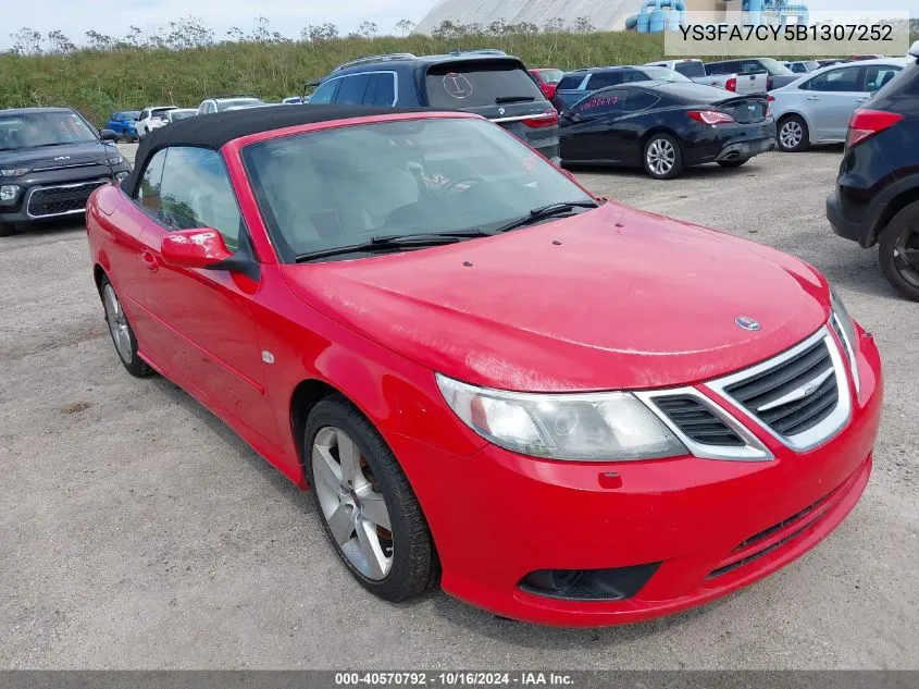 2011 Saab 9-3 Turbo4 VIN: YS3FA7CY5B1307252 Lot: 40570792