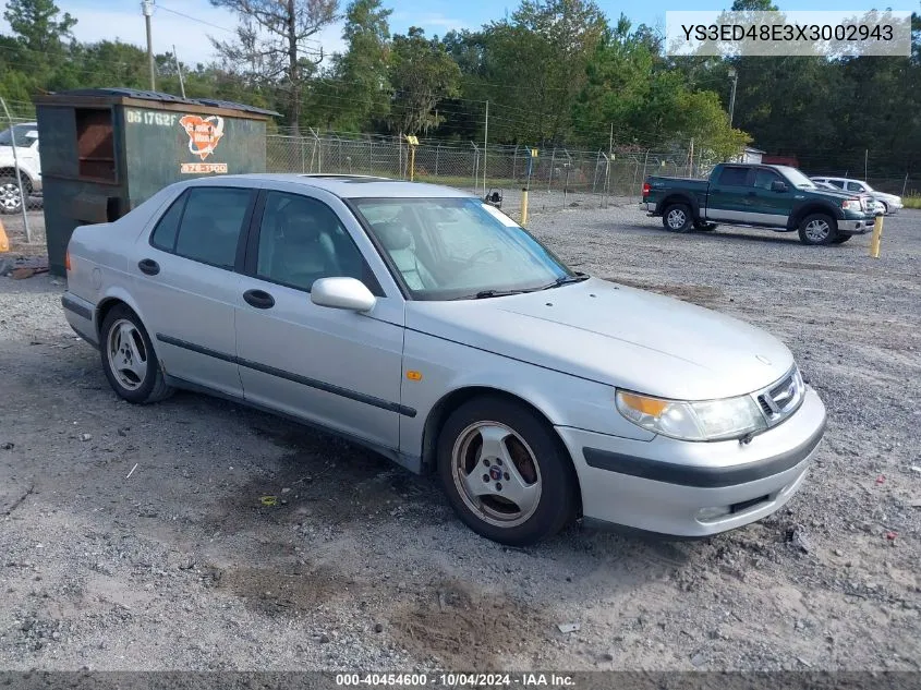 1999 Saab 9-5 VIN: YS3ED48E3X3002943 Lot: 40454600