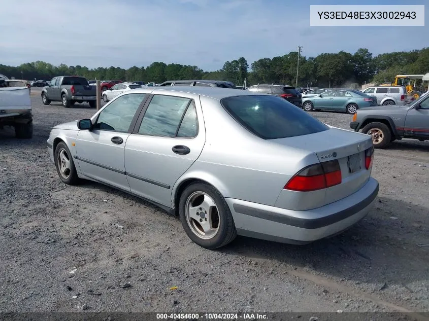 1999 Saab 9-5 VIN: YS3ED48E3X3002943 Lot: 40454600