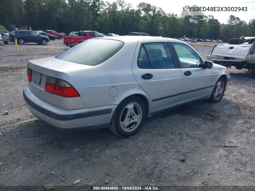 1999 Saab 9-5 VIN: YS3ED48E3X3002943 Lot: 40454600