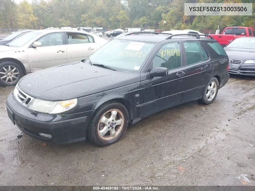 2001 Saab 9-5 Se VIN: YS3EF58Z513003506 Lot: 40469192