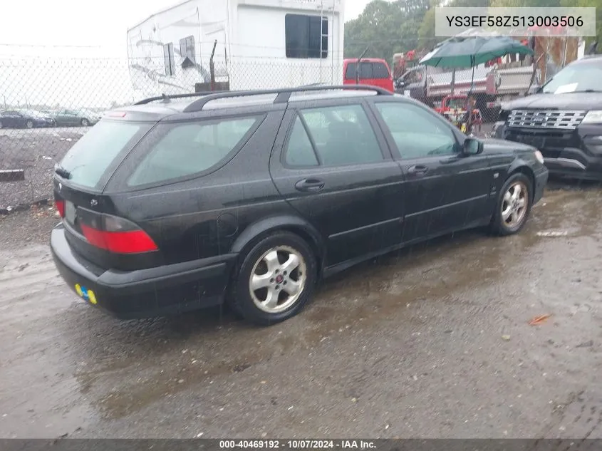 2001 Saab 9-5 Se VIN: YS3EF58Z513003506 Lot: 40469192