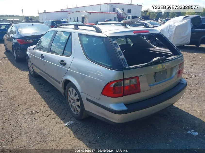 2003 Saab 9-5 Linear VIN: YS3EB59E733028577 Lot: 40300767