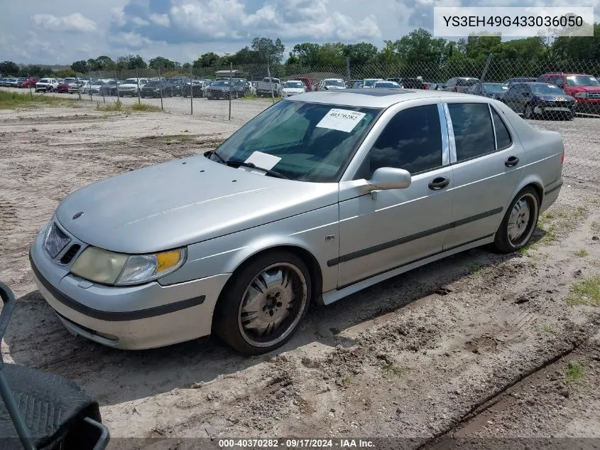 2003 Saab 9-5 Aero VIN: YS3EH49G433036050 Lot: 40370282