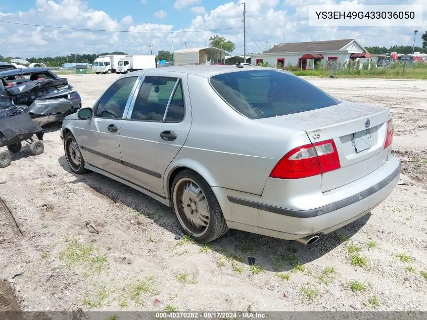 2003 Saab 9-5 Aero VIN: YS3EH49G433036050 Lot: 40370282