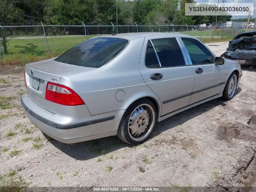 2003 Saab 9-5 Aero VIN: YS3EH49G433036050 Lot: 40370282