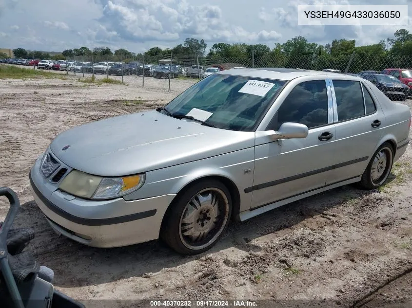 2003 Saab 9-5 Aero VIN: YS3EH49G433036050 Lot: 40370282