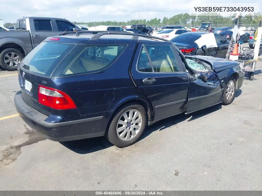 2003 Saab 9-5 Linear VIN: YS3EB59E733043953 Lot: 40465806