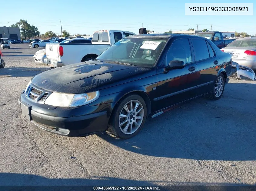 2003 Saab 9-5 Aero VIN: YS3EH49G333008921 Lot: 40665122