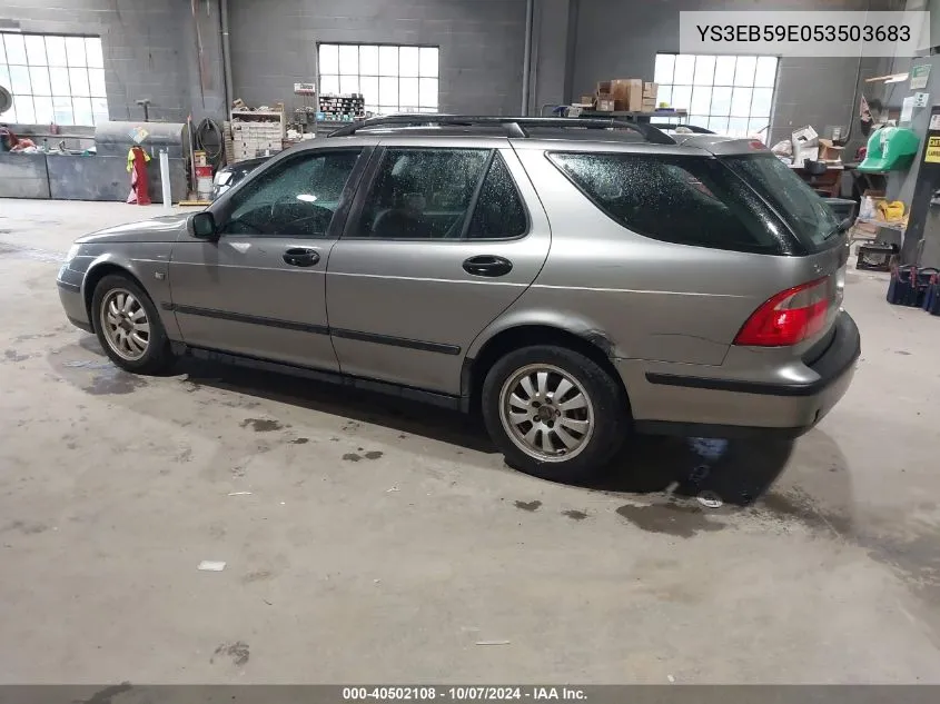 2005 Saab 9-5 Linear VIN: YS3EB59E053503683 Lot: 40502108