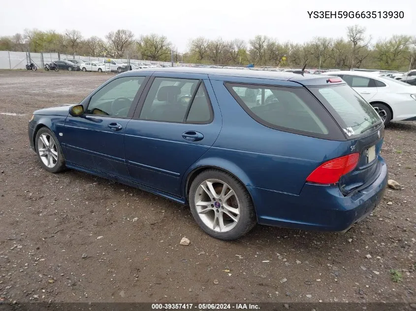 2006 Saab 9-5 2.3T Sport VIN: YS3EH59G663513930 Lot: 39357417