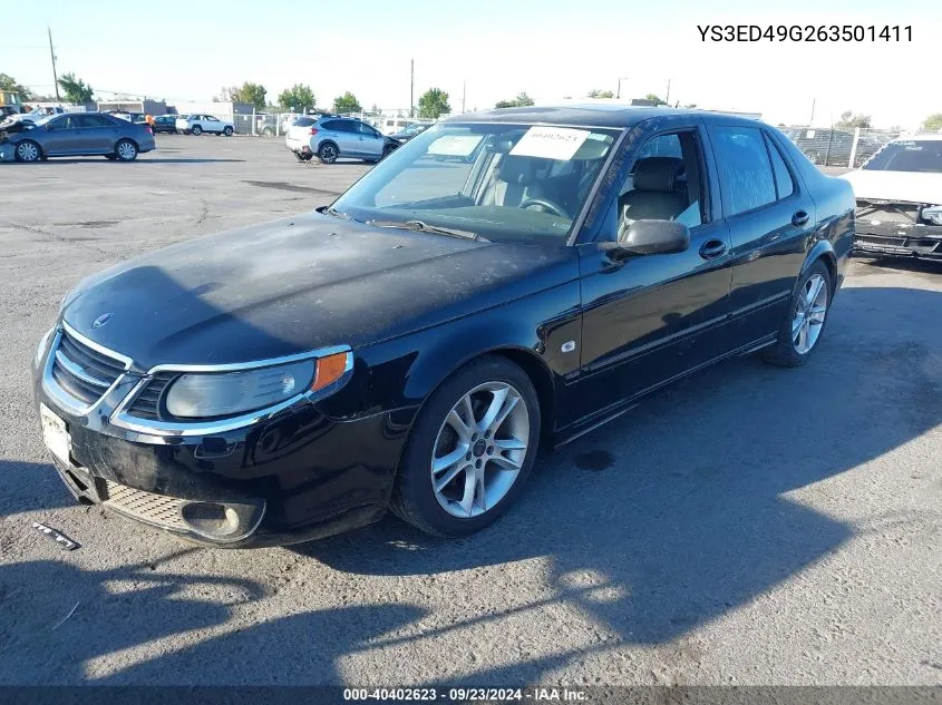 2006 Saab 9-5 2.3T VIN: YS3ED49G263501411 Lot: 40402623