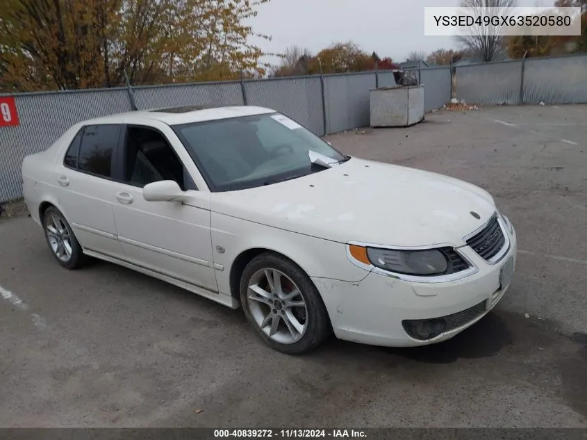 2006 Saab 9-5 2.3T VIN: YS3ED49GX63520580 Lot: 40839272