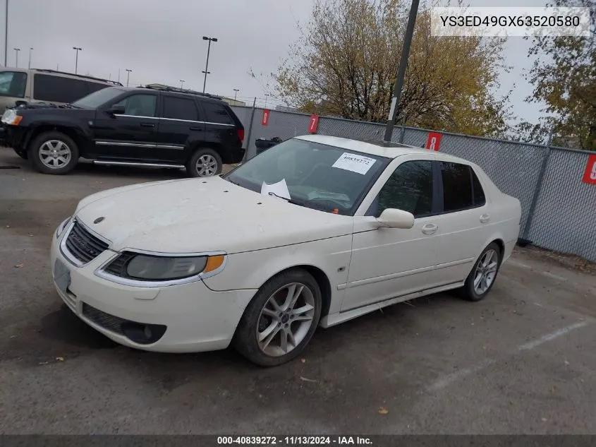 2006 Saab 9-5 2.3T VIN: YS3ED49GX63520580 Lot: 40839272