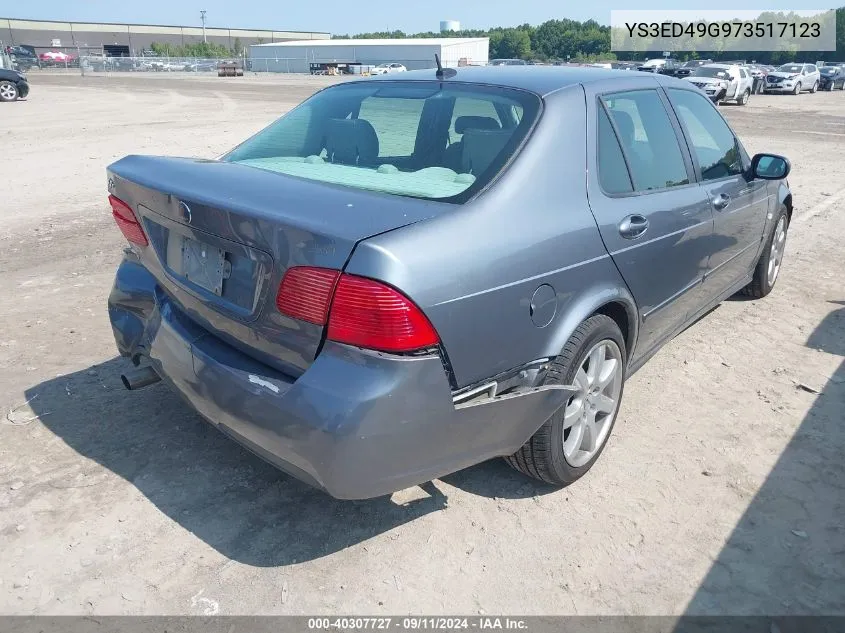 2007 Saab 9-5 2.3T VIN: YS3ED49G973517123 Lot: 40307727