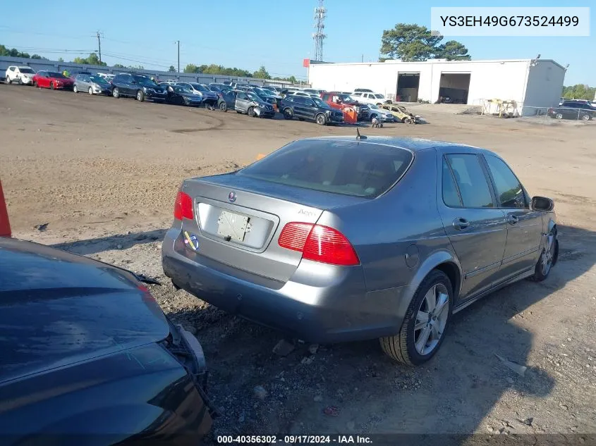 2007 Saab 9-5 2.3T W/Aero Package VIN: YS3EH49G673524499 Lot: 40356302