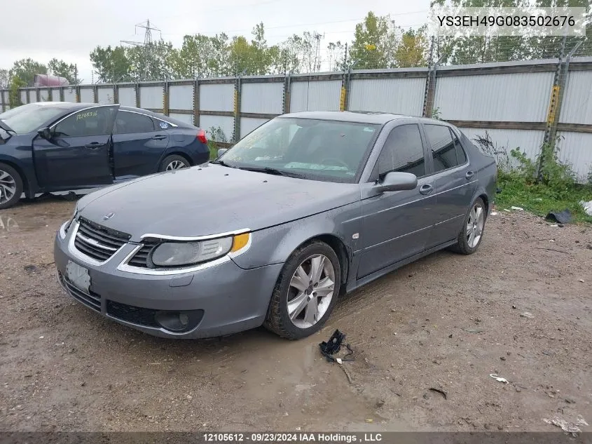 2008 Saab 9-5 Aero VIN: YS3EH49G083502676 Lot: 12105612