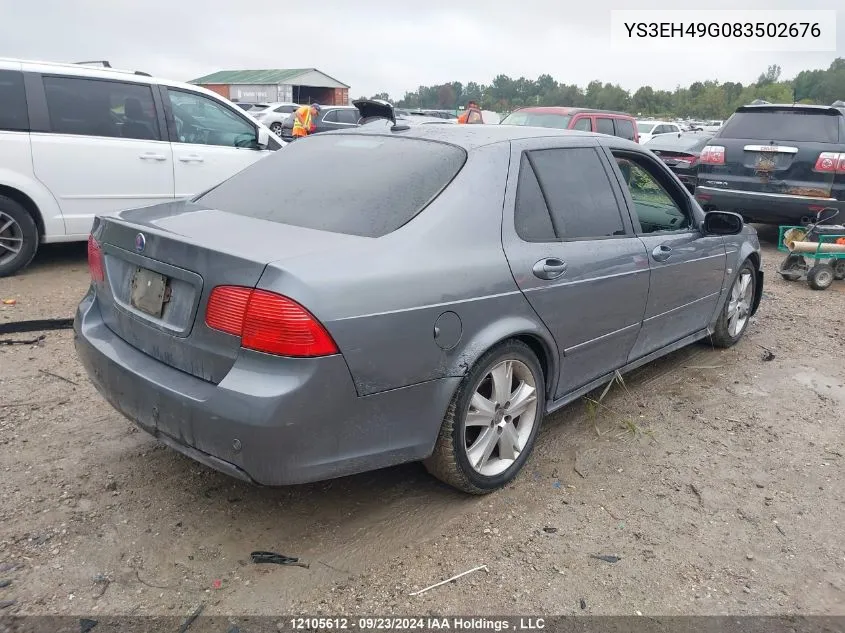 2008 Saab 9-5 Aero VIN: YS3EH49G083502676 Lot: 12105612