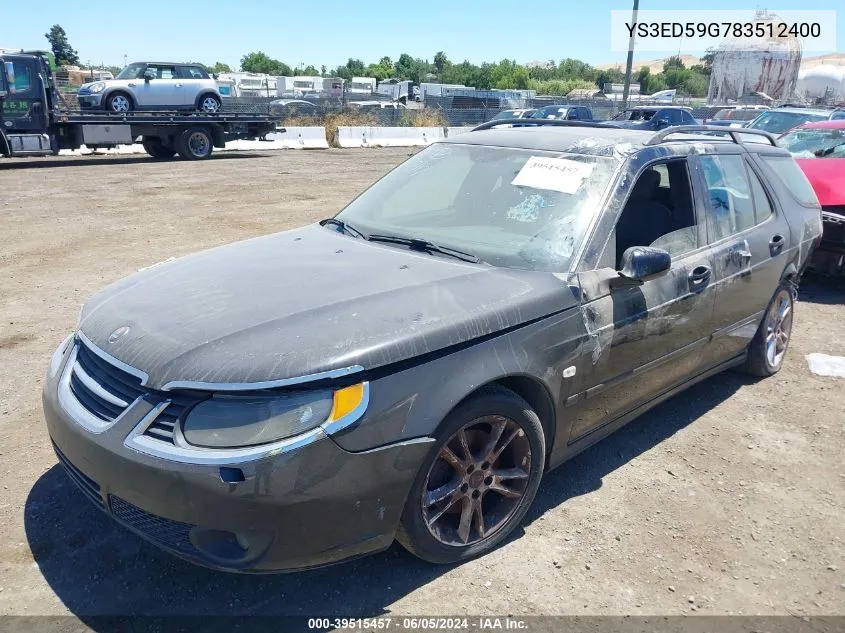 2008 Saab 9-5 2.3T VIN: YS3ED59G783512400 Lot: 39515457