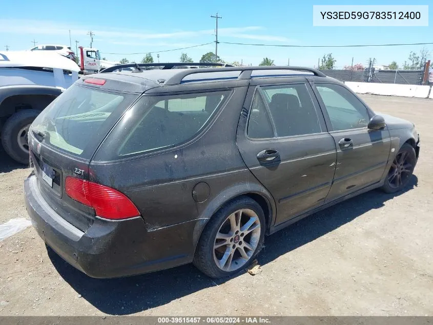 YS3ED59G783512400 2008 Saab 9-5 2.3T