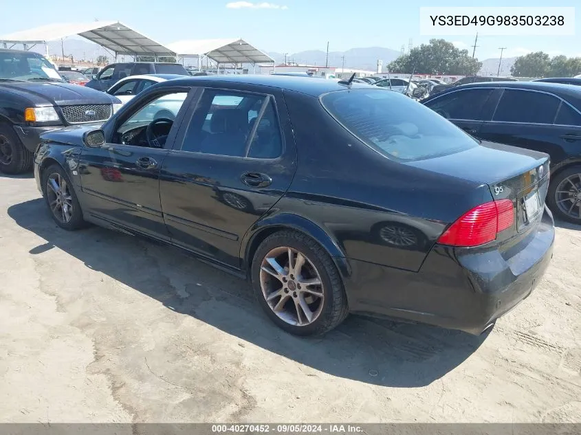 2008 Saab 9-5 2.3T VIN: YS3ED49G983503238 Lot: 40270452