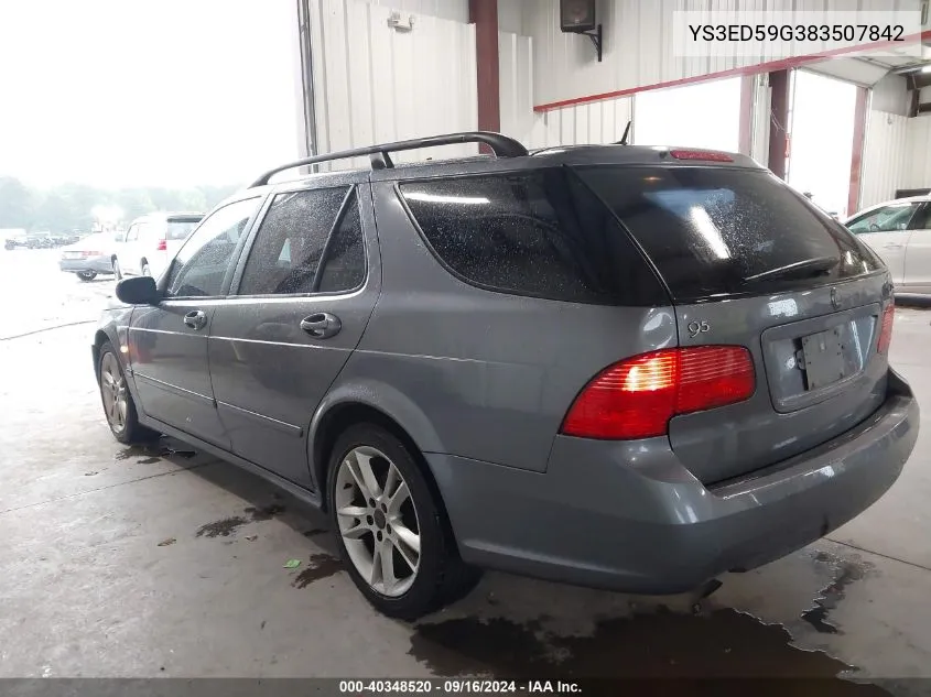 2008 Saab 9-5 2.3T VIN: YS3ED59G383507842 Lot: 40348520