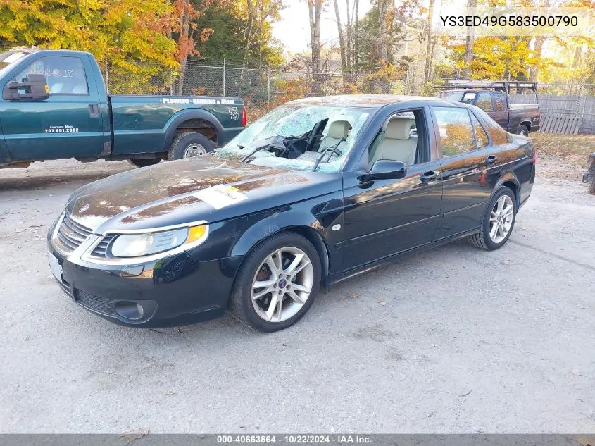 2008 Saab 9-5 2.3T VIN: YS3ED49G583500790 Lot: 40663864