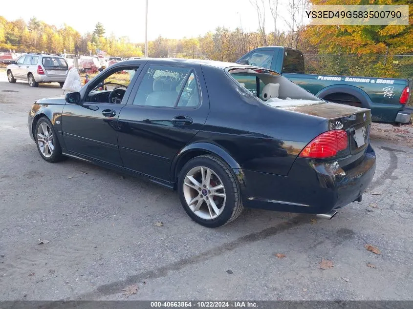 2008 Saab 9-5 2.3T VIN: YS3ED49G583500790 Lot: 40663864