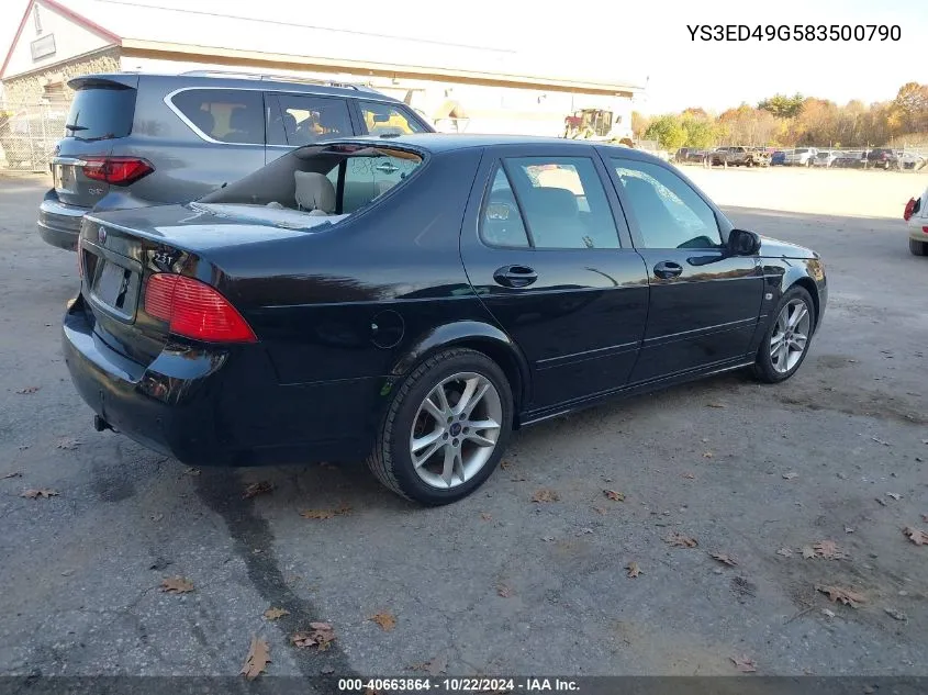 2008 Saab 9-5 2.3T VIN: YS3ED49G583500790 Lot: 40663864