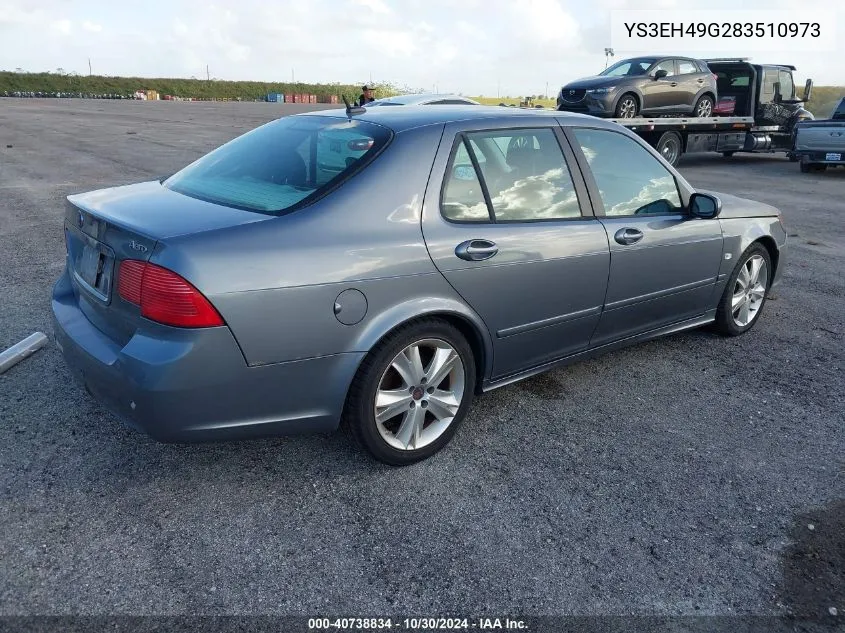 2008 Saab 9-5 Aero VIN: YS3EH49G283510973 Lot: 40738834