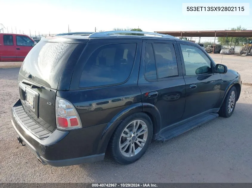 2009 Saab 9-7X 4.2I VIN: 5S3ET13SX92802115 Lot: 40742967