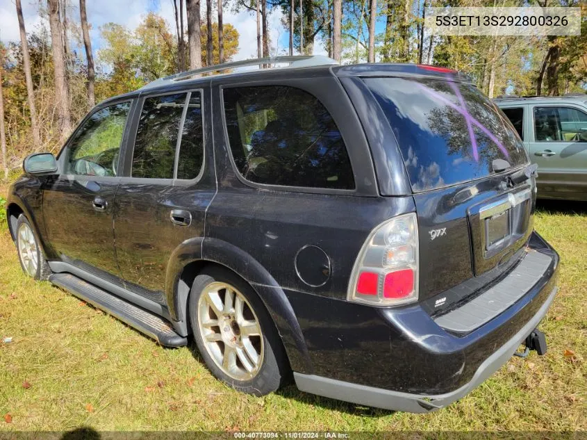 2009 Saab 9-7X 4.2I VIN: 5S3ET13S292800326 Lot: 40773094