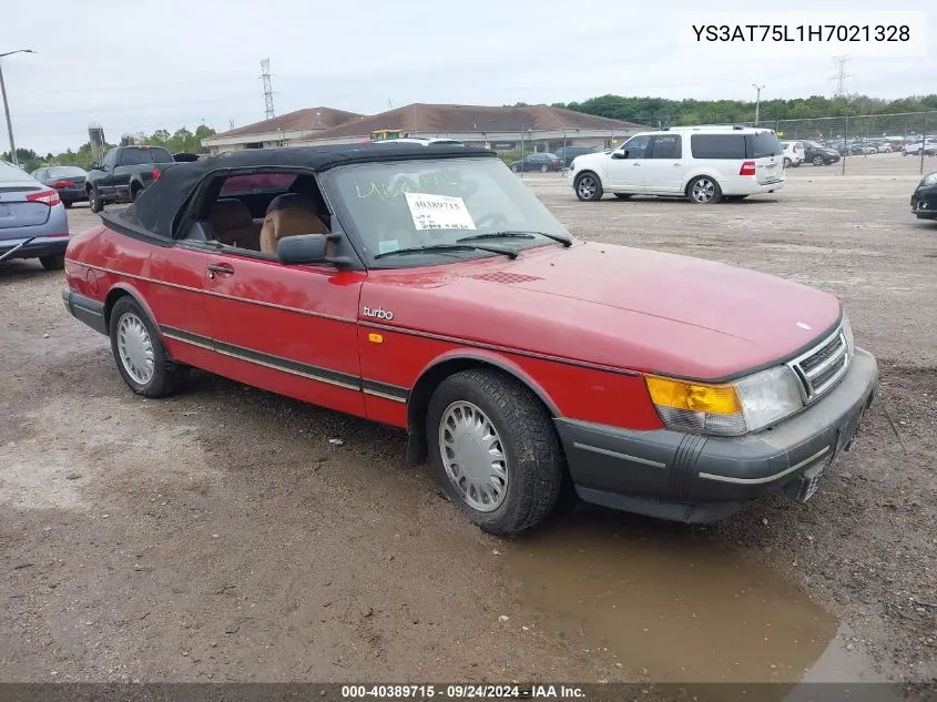 1987 Saab 900 VIN: YS3AT75L1H7021328 Lot: 40389715