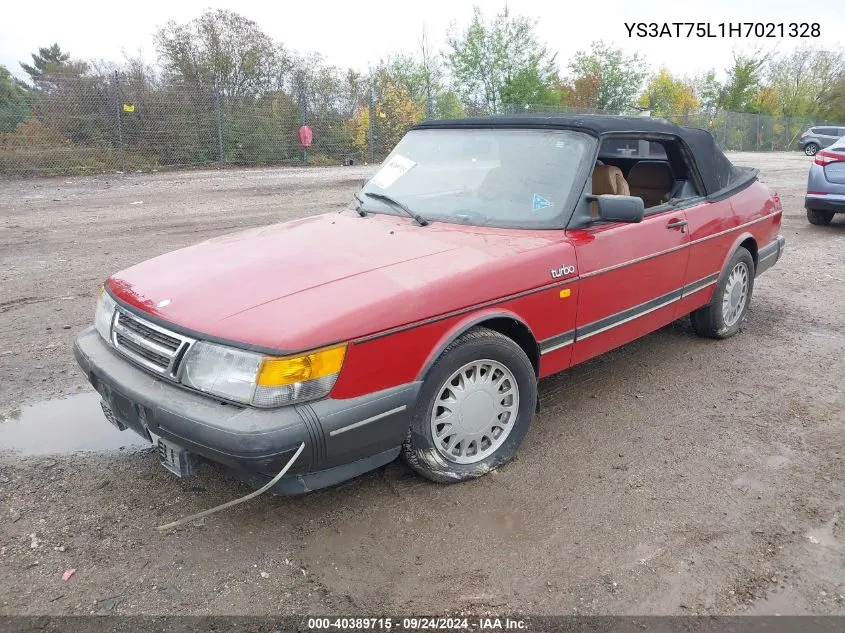 1987 Saab 900 VIN: YS3AT75L1H7021328 Lot: 40389715