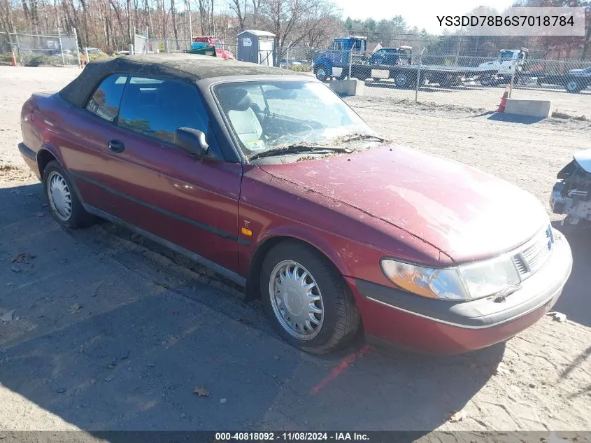 1995 Saab 900 S VIN: YS3DD78B6S7018784 Lot: 40818092