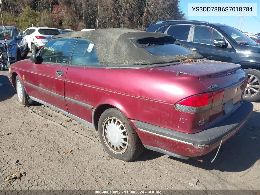 1995 Saab 900 S VIN: YS3DD78B6S7018784 Lot: 40818092