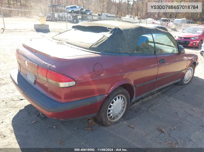 1995 Saab 900 S VIN: YS3DD78B6S7018784 Lot: 40818092