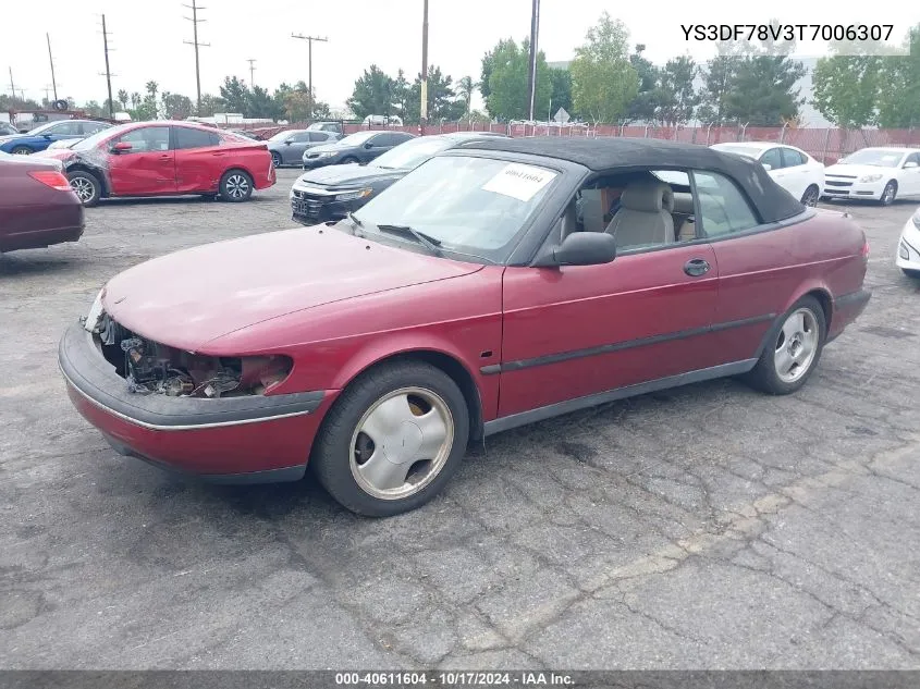 1996 Saab 900 Se VIN: YS3DF78V3T7006307 Lot: 40611604