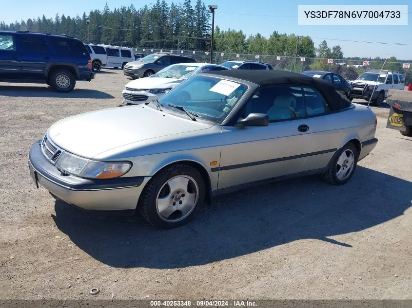 1997 Saab 900 Se VIN: YS3DF78N6V7004733 Lot: 40253348