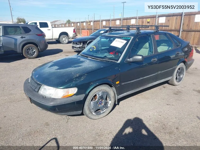 1997 Saab 900 Se VIN: YS3DF55N5V2003952 Lot: 40751580