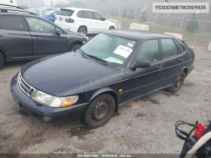 1998 Saab 900 S VIN: YS3DD58B7W2009535 Lot: 40511498