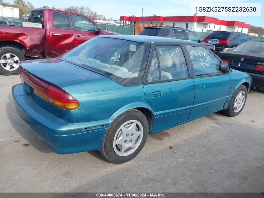 1995 Saturn Sl2 VIN: 1G8ZK5275SZ232630 Lot: 40805674