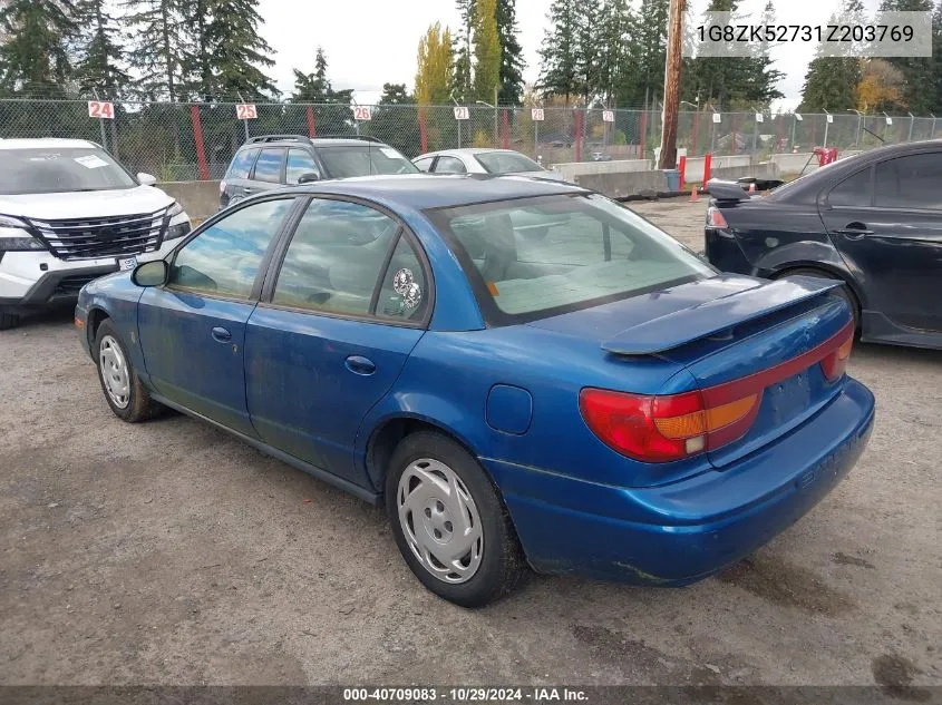 2001 Saturn Sl2 VIN: 1G8ZK52731Z203769 Lot: 40709083