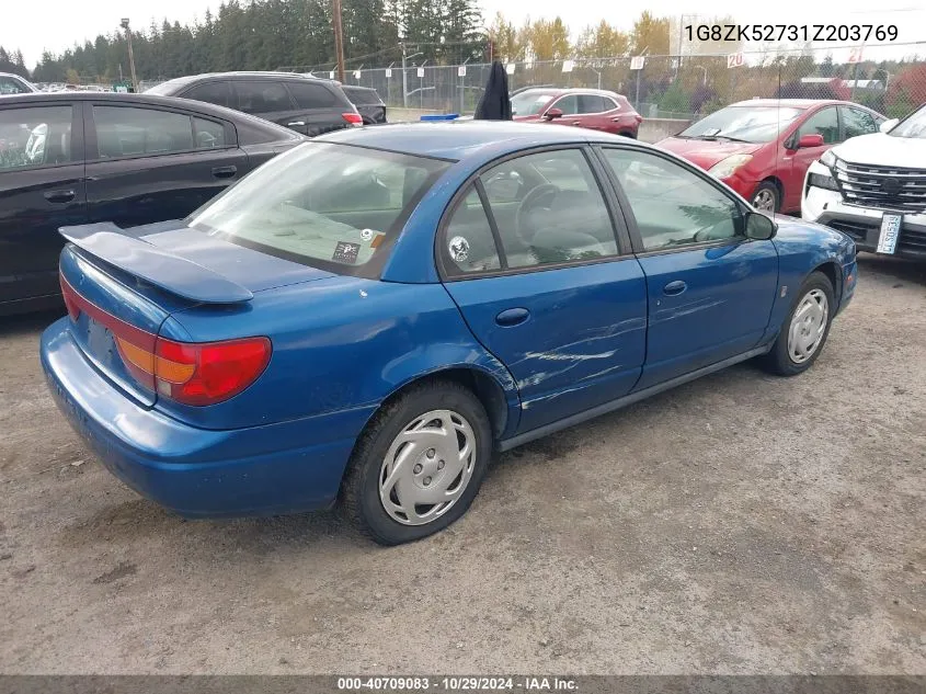 2001 Saturn Sl2 VIN: 1G8ZK52731Z203769 Lot: 40709083